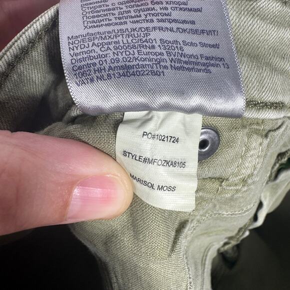 Not Your Daughters Jeans Women 12 Green Marisol Moss Lift & Tuck Tech Wide Leg - Picture 11 of 11